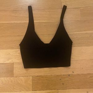 Zara black crop top